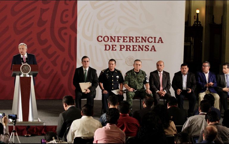 En su conferencia de prensa matutina, el Mandatario reconoció el apoyo de las secretarías de Estado. NTX/A. Guzmán
