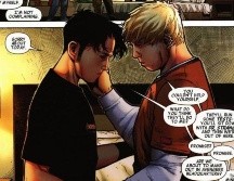 La escena que motivó la decisión del alcalde muestra al hechicero Wiccano y el guerrero Hulkling besándose abrazados y totalmente vestidos. TWITTER/@a_carolinasilva