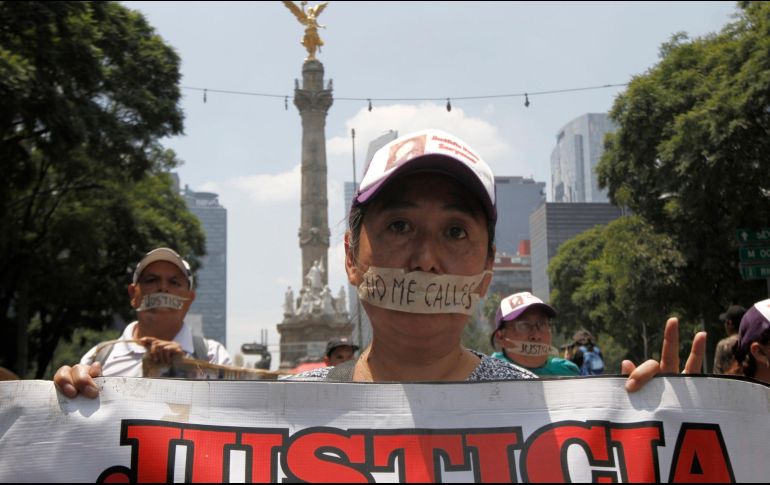La marcha parte del Ángel de la independencia con dirección al Zócalo. NTX/R. Solís
