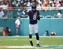 Lamar Jackson tenía a los aficionados abucheando al equipo de casa. AFP / E. Espada