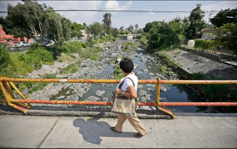 La cuenca del Río San Juan de Dios, que pasa por Rancho Nuevo, es factor para la proliferación del mosquito vector del dengue. EL INFORMADOR / F. Atilano