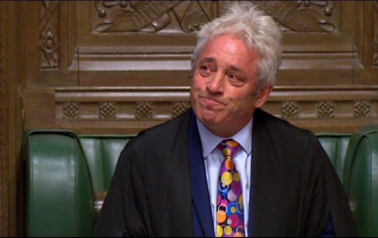 John Bercow anunció su dimisión en la sesión de hoy del Parlamento en Londres. AFP/PRU
