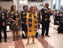 La presidenta de la Cámara de Representantes, Nancy Pelosi, estuvo presente y mencionó que se debe contar la verdad sin adornos. AFP / M. Ngan