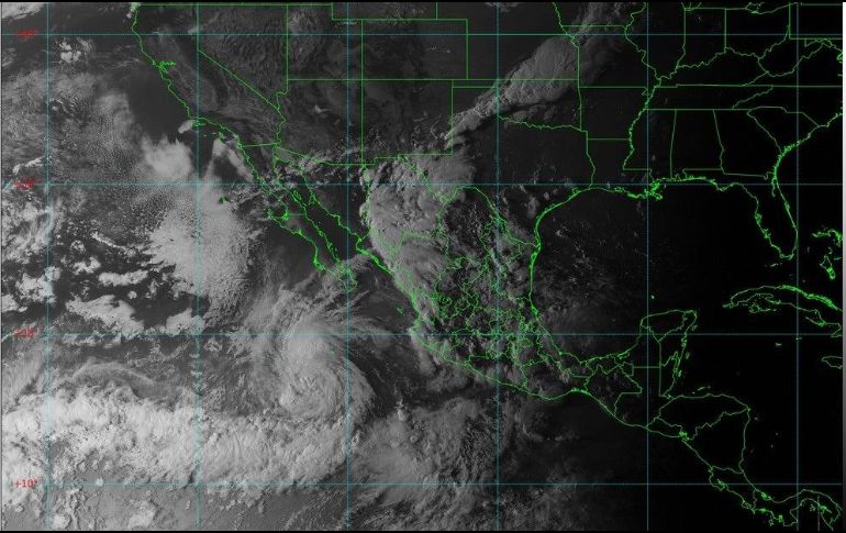 La depresión se formó a las 10:00 horas y se ubicó aproximadamente a 790 kilómetros al sur de Cabo San Lucas, Baja California Sur. ESPECIAL/CONAGUA