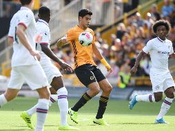 Jiménez salió de cambio al minuto 70 para ceder su lugar a Morgan Gibbs-White, en una actuación regular para el hidalguense. EFE / A. Rain