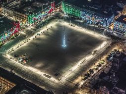 El Presidente subió a sus redes sociales una fotografía aérea del Zócalo capitalino previo a las Fiestas Patrias. TWITTER/@lopezobrador_