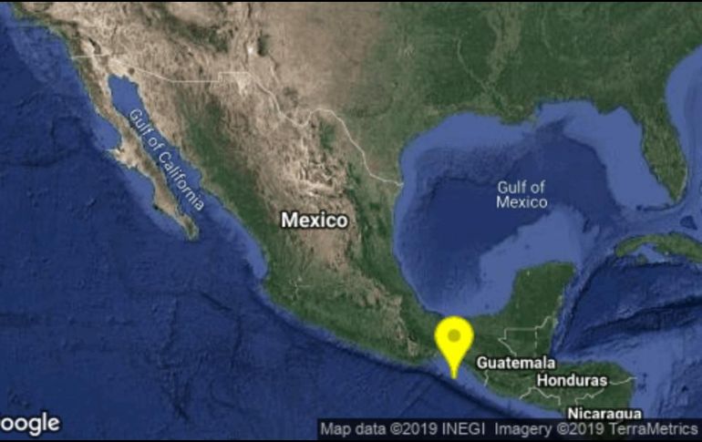 El Servicio Sismológico Nacional precisa que el temblor ocurrió a una latitud de 14.93, longitud -94.12 y una profundidad de 29 kilómetros. @SSNMexico