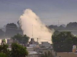 Autoridades pidieron evitar la zona de la fuga y extremar precauciones. TWITTER@SS_Edomex