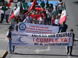 Los manifestantes marcharon hasta llegar a la Glorieta de los Niños Héroes o de los Desaparecidos. EFE