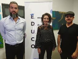 El evento es organizado por Educo A. C. y en la presentación estuvieron (de izq. a der.) Álvaro Cuevas, María Bezanilla y Juan Carlos Navarro. EL INFORMADOR / A. Camacho