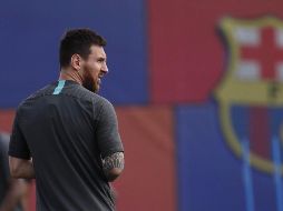 Messi completó este lunes su segundo entrenamiento con el grupo. EFE / A. García