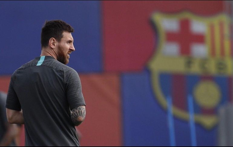Messi completó este lunes su segundo entrenamiento con el grupo. EFE / A. García