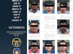 Los sospechosos presuntamente forman parte de un grupo delictivo que se dedicaba a extorsionar comerciantes e industriales. ESPECIAL/Fiscalía de Guanajuato