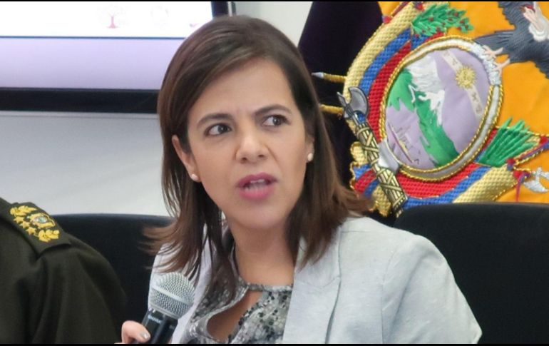 La ministra ecuatoriana del Interior, María Paula Romo, calificó de 