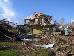 Los restos de una vivienda en Ábaco. 