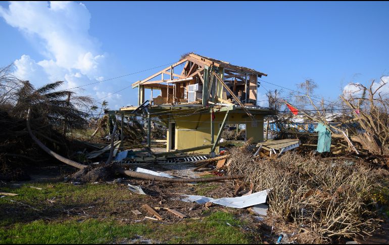 Los restos de una vivienda en Ábaco. 