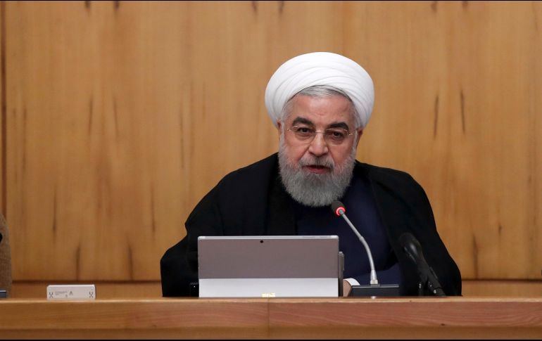 El presidente iraní, Hassan Rouhani, sostuvo hoy una reunión con su gabinete en Teherán. AP/Ofinica de la Presidencia iraní