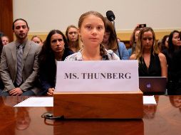 Greta Thunberg habló ante una sesión conjunta de dos comités de la Cámara Baja estadounidense en Washington, D.C. AFP/A. Pike