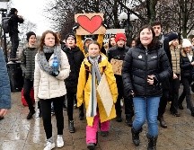 La imagen de Greta a la cabeza de manifestaciones se ha hecho habitual. ARCHIVO / EFE