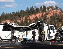 Las autoridades publicaron fotos de la unidad completamente destrozada tras estrellarse. AP/S. Heaps-The Deseret News