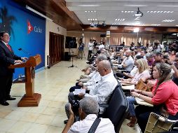 Bruno Rodríguez, en la sede del Ministerio de Exteriores. EFE/E. Mastrascusa