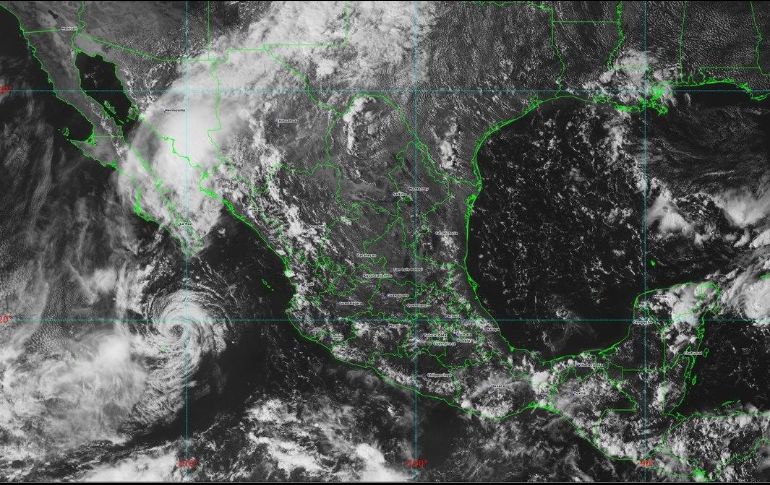 Informan que la tormenta se encuentra actualmente a 85 kilómetros al nor-noreste de Loreto, Baja California Sur, y a 145 kilómetros al sur de Guaymas, Sonora. ESPECIAL/CONAGUA