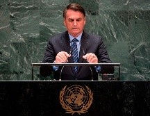 Bolsonaro, por una tradición de la ONU que le reserva a Brasil el primer discurso de la Asamblea General, inauguró la fase de debates. AFP/J. Eisele