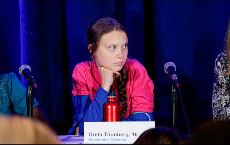 Greta Thunberg hizo suyos los comentarios sarcásticos de Trump para modificar su perfil de Twitter. AFP / K. Betancur