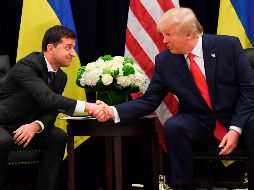 Vladimir Zelenski y Donald Trump, ayer en Nueva York. AFP/S. Loeb