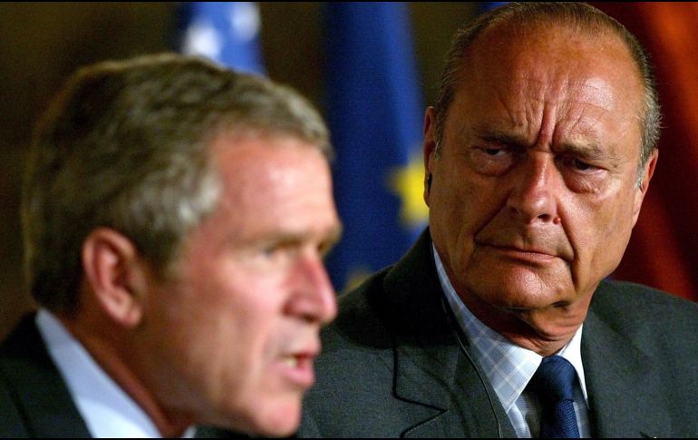 Jacques Chirac fue reacio a la invasión a Irak en 2003. AFP