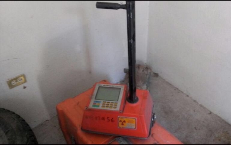 El densímetro nuclear de la marca CPN contiene dos fuentes radioactivas en su interior. TWITTER/@CNPC_MX