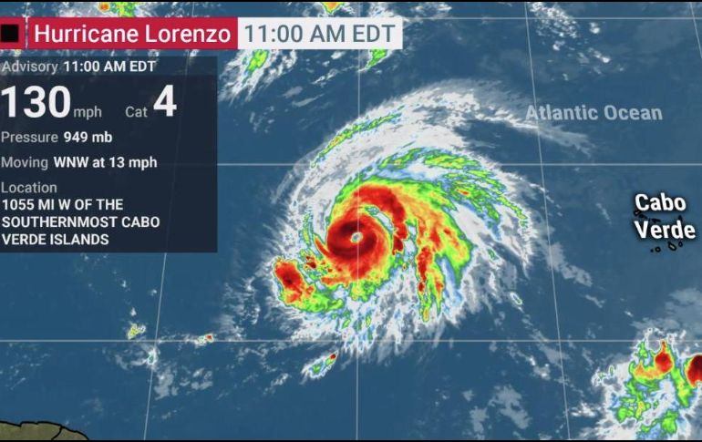 Formado este miércoles, el huracán ha alcanzado rápidamente la categoría 4 de la escala Saffir-Simpson. TWITTER/@weatherchannel
