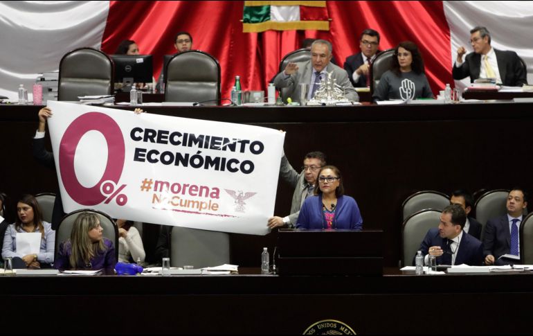 La diputada Silvia Guadalupe Garza (PAN) durante la comparecencia en la Cámara de Diputados de Arturo Herrera, secretario de Hacienda. SUN/I. Stephens