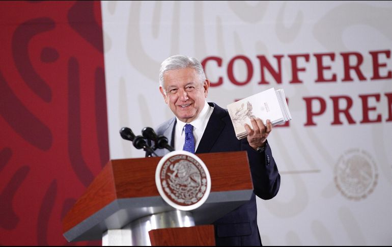 López Obrador señaló que el plan contiene el marco de referencia del por qué las acciones del gobierno. NTX / I. Hernández