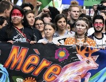 La marcha multitudinaria arrancó a primera hora de la tarde en el centro de la capital de Quebec, en medio de una atmósfera festiva. AFP/M. Panagiotakis