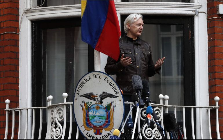 El fundador de Wikileaks estuvo refugiado casi siete años en la Embajada de Ecuador en Londres, desde junio 2012 hasta el pasado abril DE 2019. AFP/ ARCHIVO