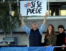 El presidente Mauricio Macri (c) participa en una marcha por el 