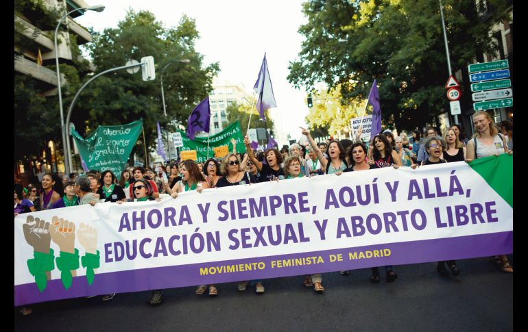Españolas se unieron al clamor por la despenalización del aborto en Madrid. EFE
