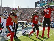 Chris Godwin (#12) tuvo 12 recepciones ante los Rams, dos de ellas de anotación. AFP / J. McCoy