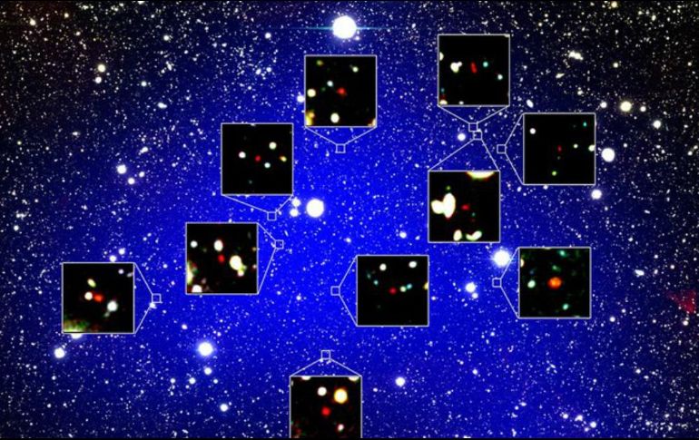 El cúmulo de galaxias denominado Z66OD está a una distancia de 13 mil millones de años luz de la Tierra. TWITTER / @SubaruTelescope