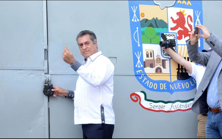 Jaime Rodríguez Calderón, gobernador de Nuevo León, encabeza cierre definitivo del centro penitenciario de Topo Chico. SUN