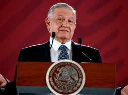 El Mandatario federal realizó este anuncio en rueda de prensa en Palacio Nacional. AFP/A. Estrella