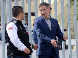 Aldo Fasci Zuazua, secretario de Seguridad de Nuevo León, encabeza la búsqueda de restos humanos en el ex penal del Topo Chico. SUN