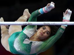 La bajacaliforniana Alexa Moreno obtuvo plaza olímpica para México, luego de que lograra meterse a la final de salto en el Mundial de Gimnasia. AP / M. Schrader