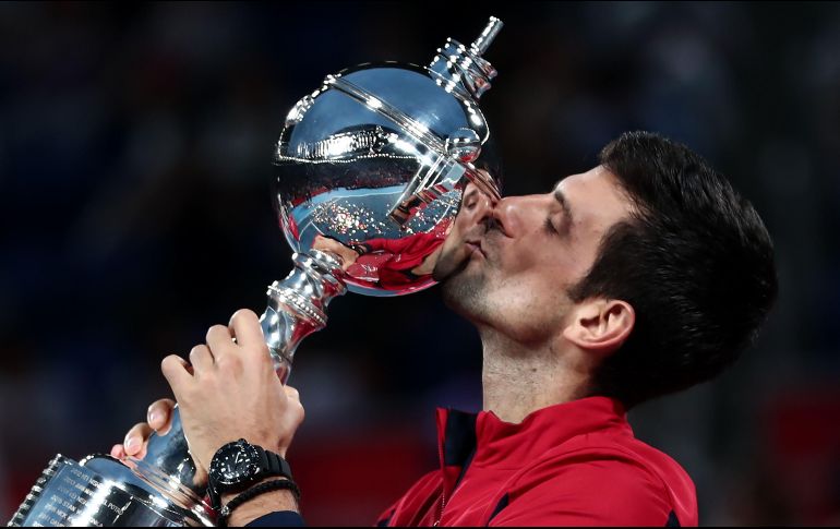 Djokovic está ahora solo en tercer lugar en el circuito ATP con 46 victorias de nivel de tour, rompiendo un empate con Roger Federer. AFP / B. Mehri
