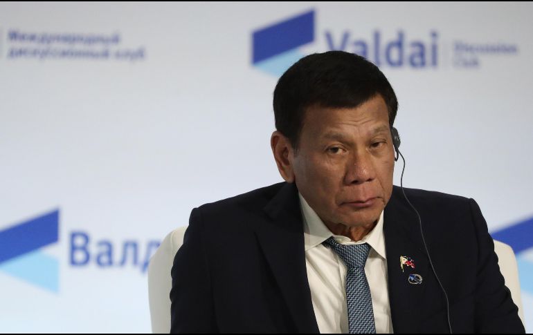 El presidente Duterte no ha indicado si ha presentado problemas graves como consecuencia de su enfermedad. AFP/ARCHIVO