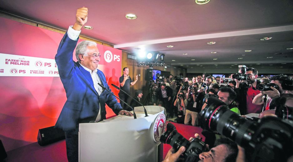 António Costa alcanzó 36.65% de la votación de ayer. EFE