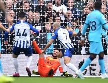 Lloris sufrió una espectacular lesión en el codo izquierdo tras cometer un error que le costó el primer gol en contra a su equipo en el minuto tres. AFP / ARCHIVO