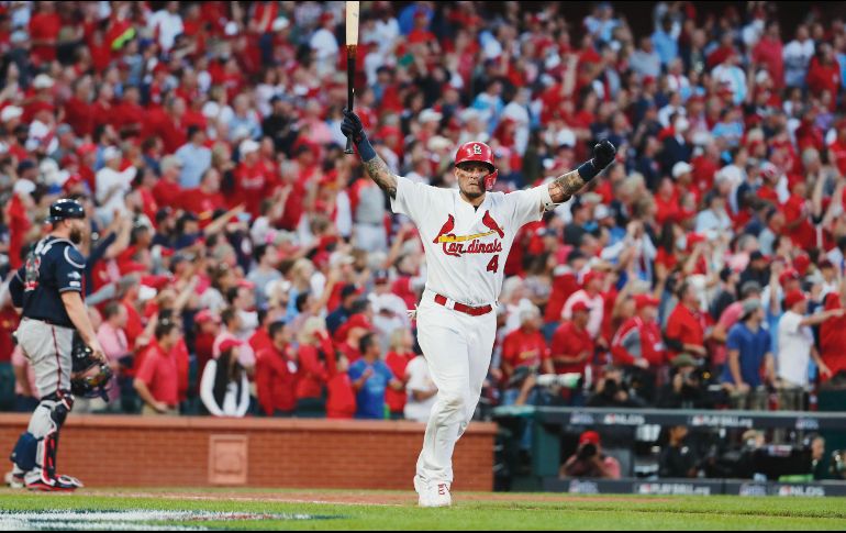 Yadier Molina. El receptor puertorriqueño fue el héroe del encuentro al producir la carrera del triunfo para San Luis con un elevado de sacrificio. AP