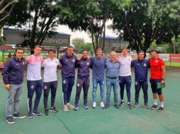 Miembros de la directiva de Chivas estuvieron acompañados de Joan Ramón Tarrago, director del área de rendimiento deportivo del Barcelona. TWITTER / @Amauryvz